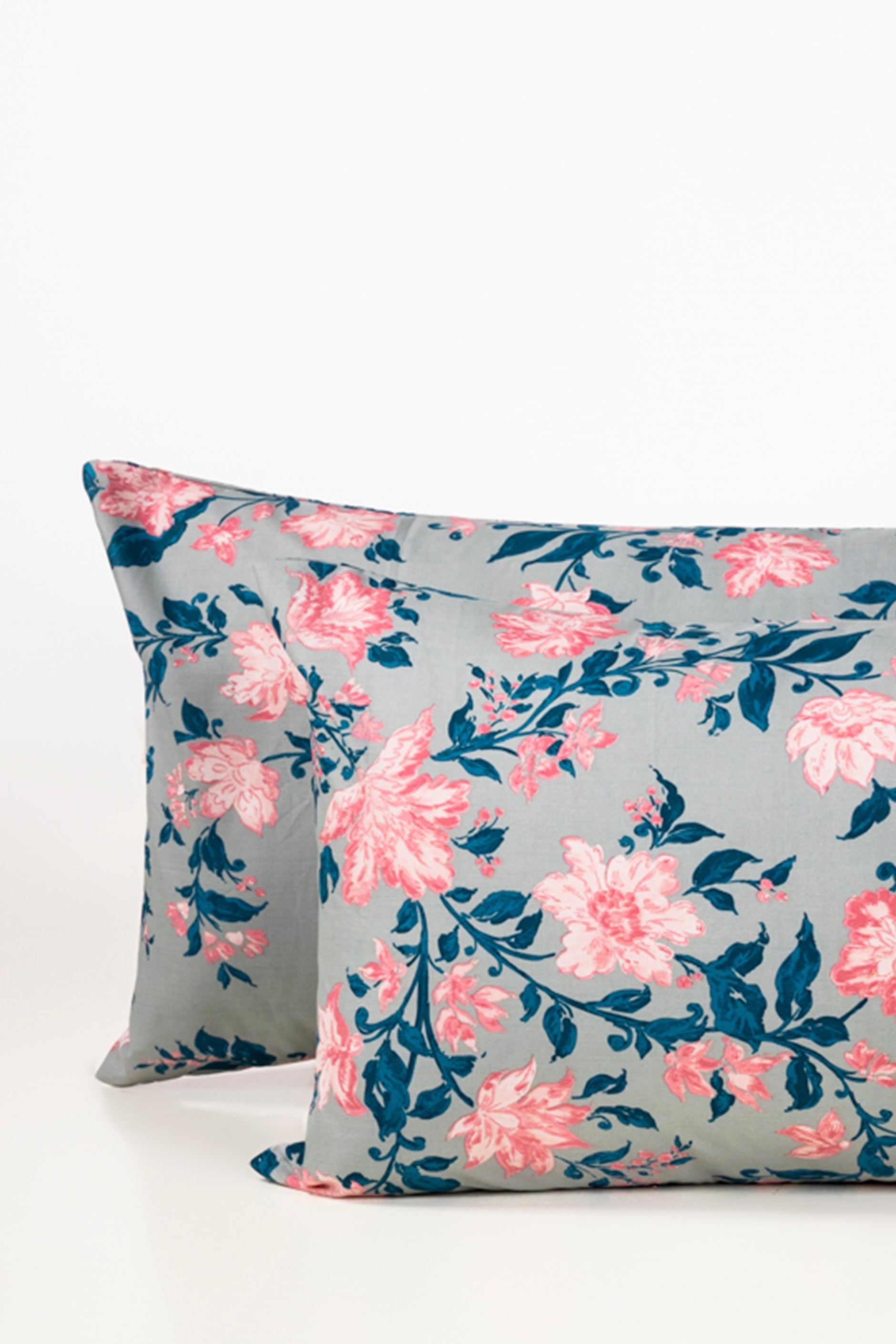 Flora Blue T-150 Pillow Cover Set