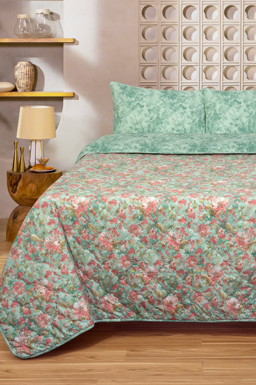 Flora Haze Bed Throw