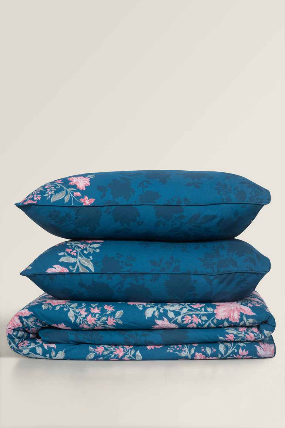 Flora Blue T-150 Quilt Cover Set