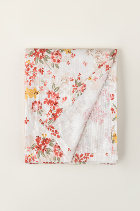 Flora Mist Matelasse Throw