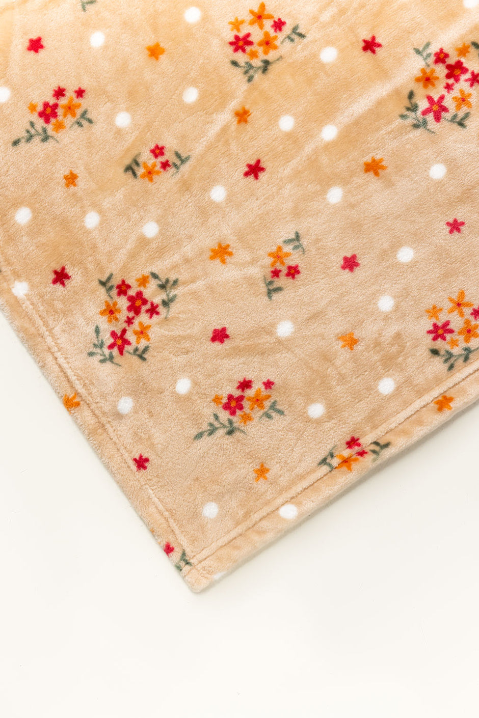 SS26-Flowers  Single Ply Fleece Throw