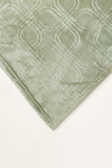 Fog Green Embossed Single Ply Fleece Throw