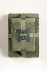 Foliage Jacquard 4pcs Towel Set