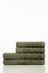 Foliage Jacquard 4pcs Towel Set