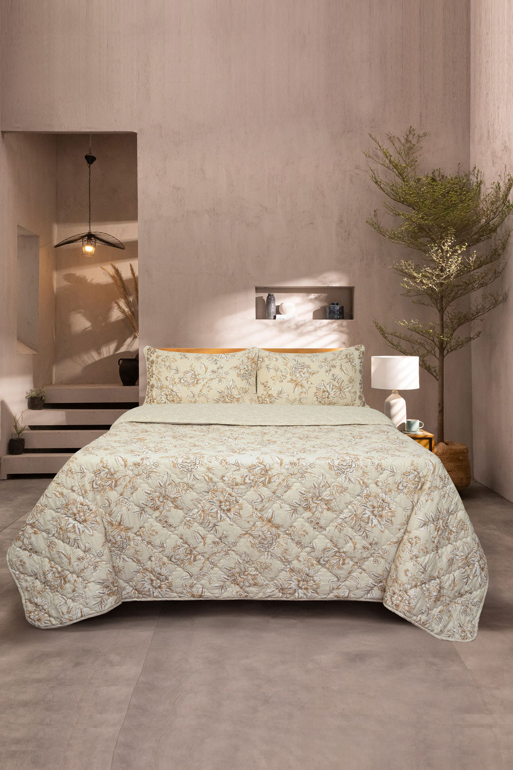 Gardenia Bloom T-200 Bed Throw
