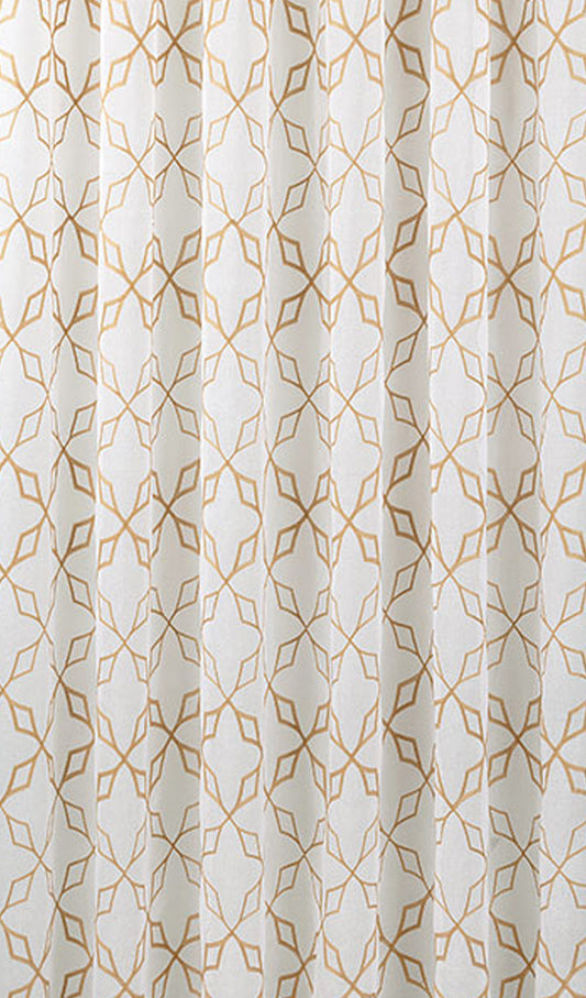Ginger Root Embroidered Curtain