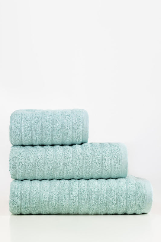 Glass Blue Combed Plain Towel