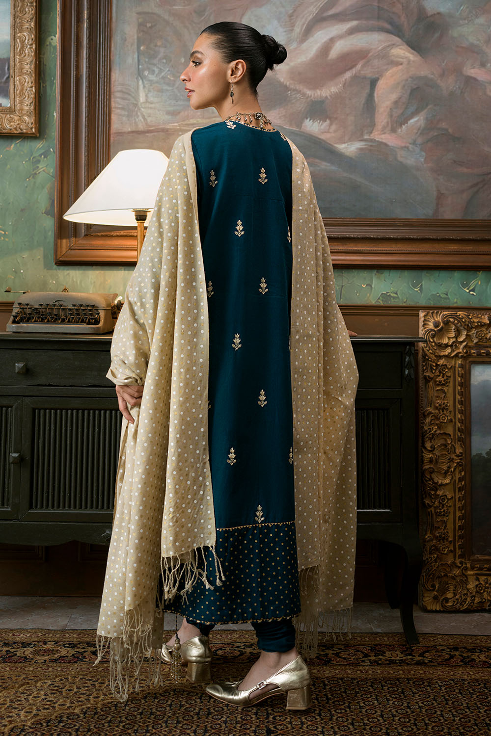3 Piece Embroidered Suit
