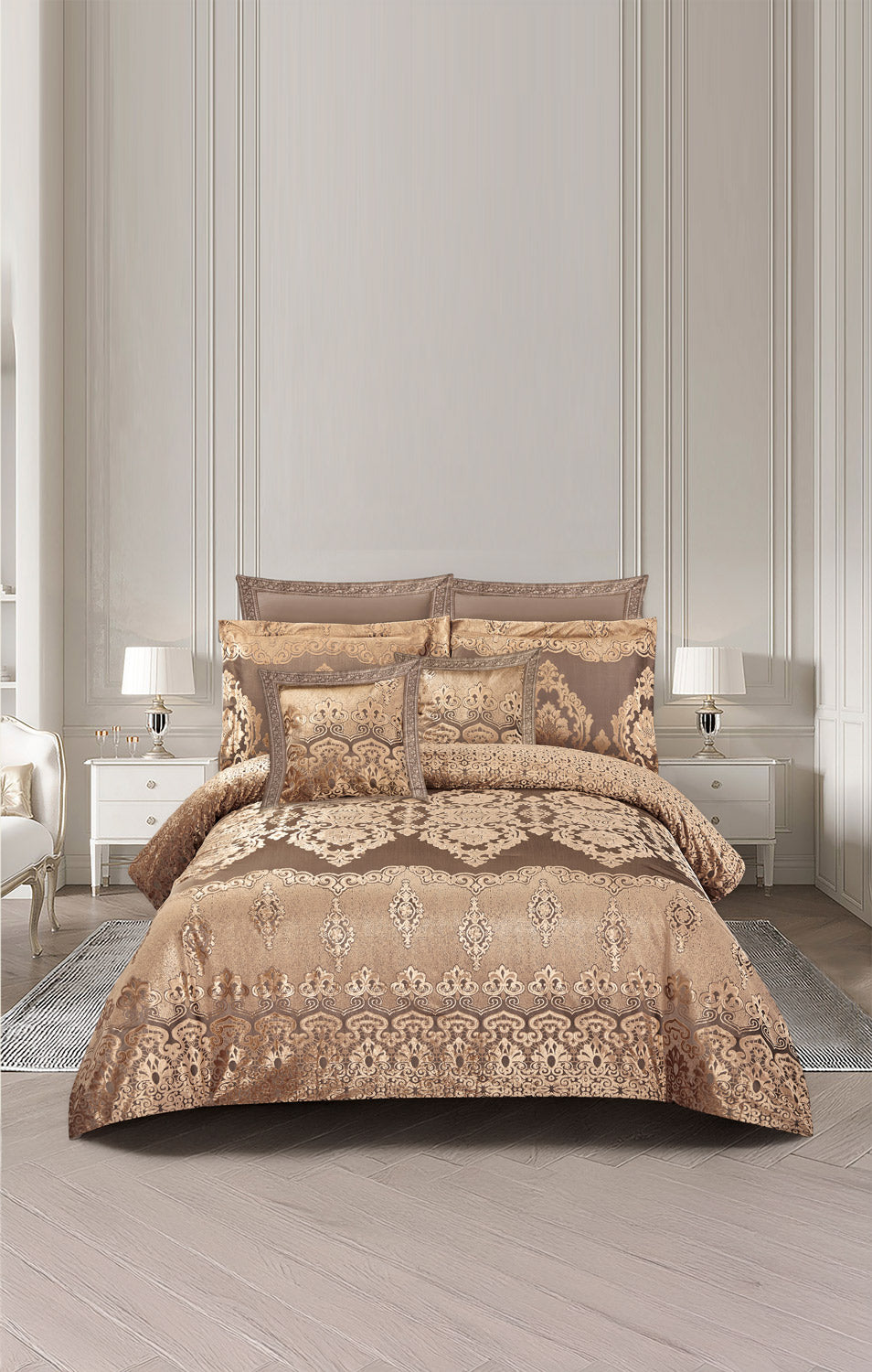 Golden Glory Chenille Comforter Set