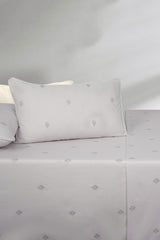 Gray Lilac T-150 Embroidered Bed Sheet Set