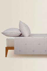 Gray Lilac T-150 Embroidered Bed Sheet Set