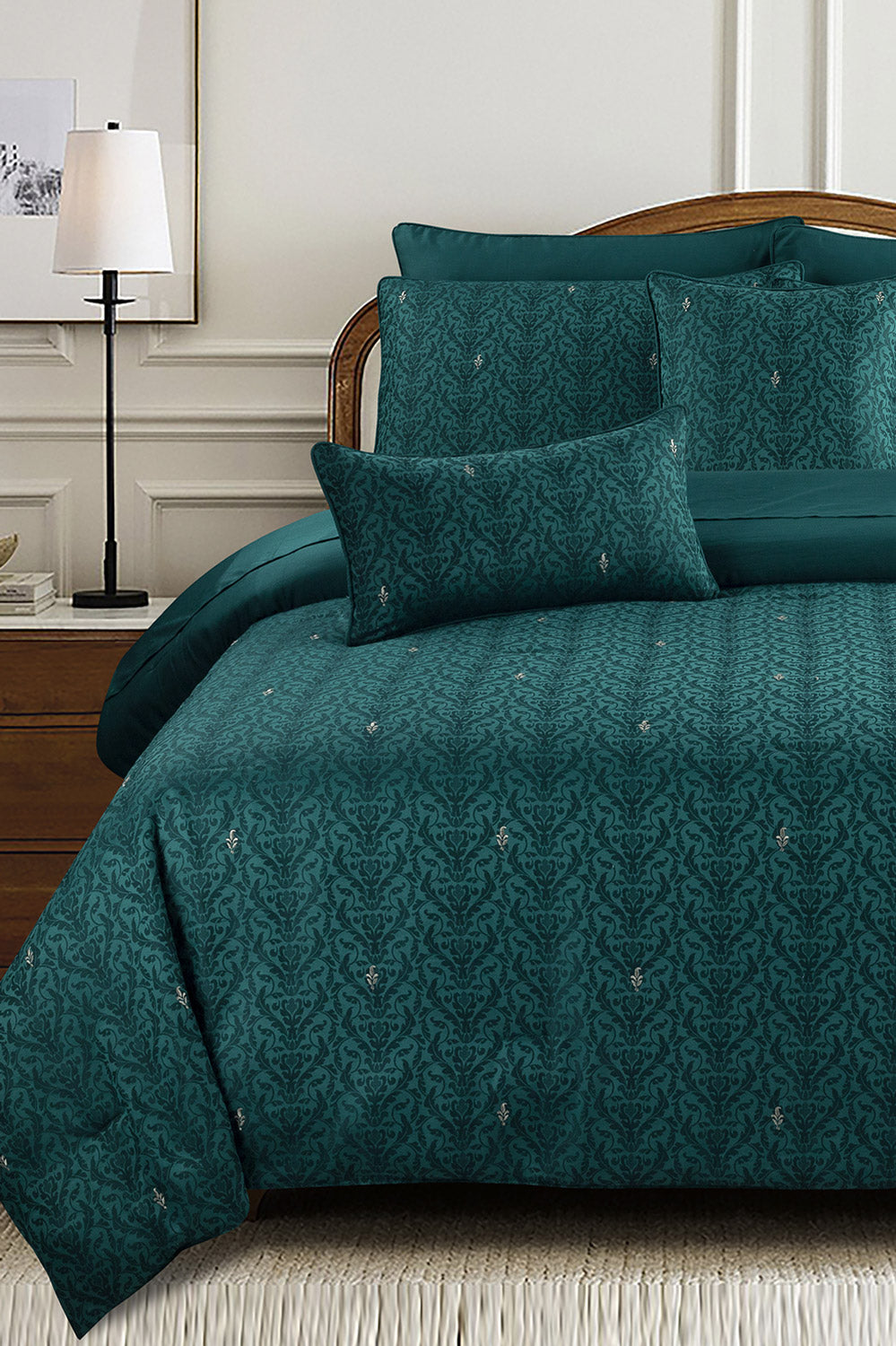 Green Jacquard Comforter Set