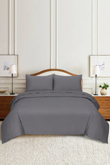 Grey Cube Dobby Quilt Cover Set