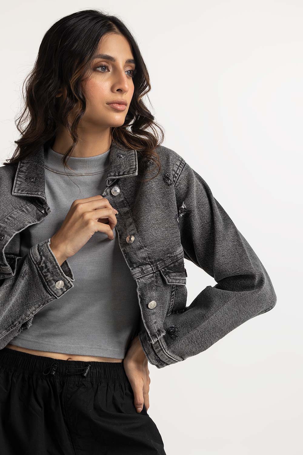 Grey Basic Jackets WS-JKT-WS23-133