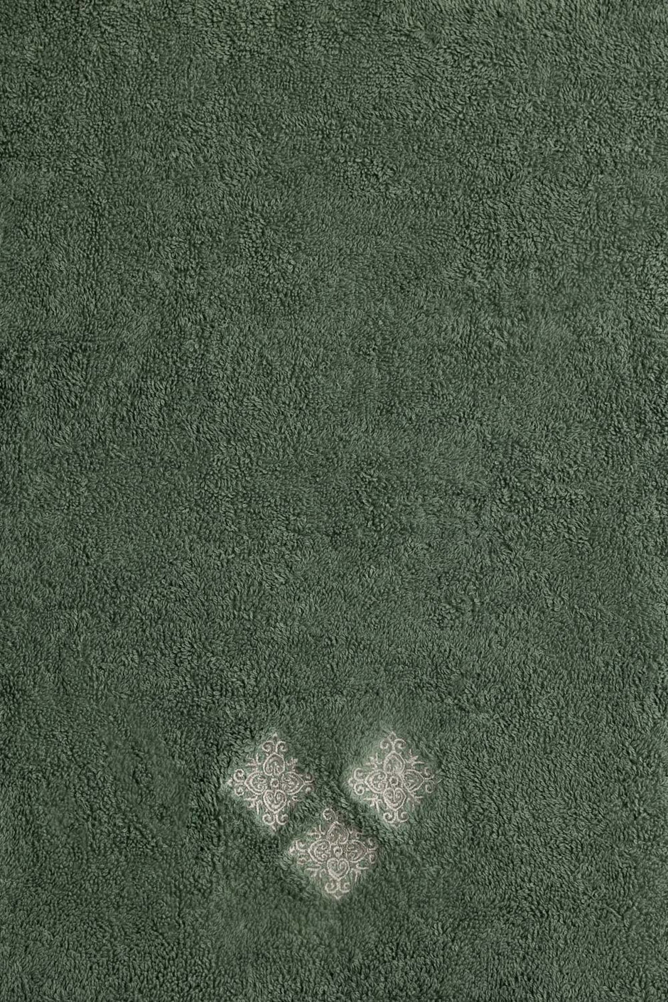 Hedge Green 3 piece Embroidered Towel Set