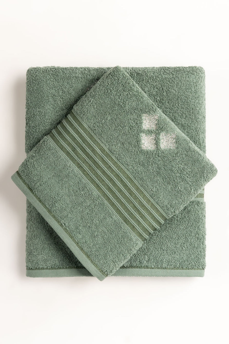 Hedge GreenEmbroidered Towel