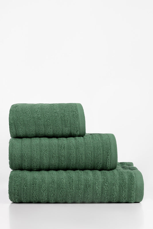 Hedge Green Combed Plain Towel