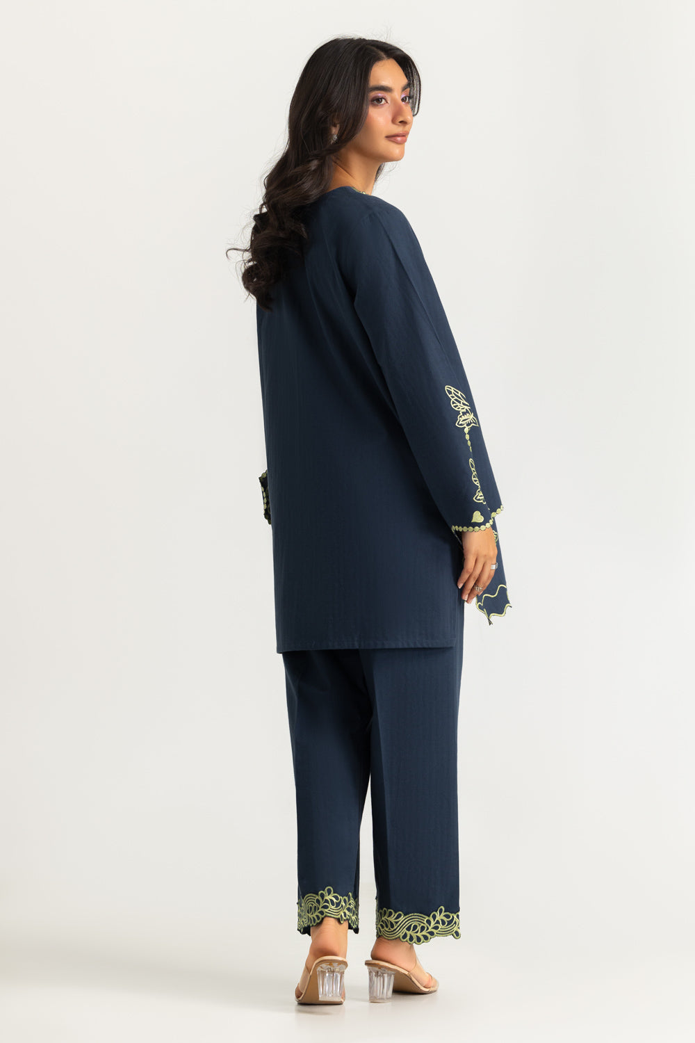 Herringbone Embroidered Shirt Trouser