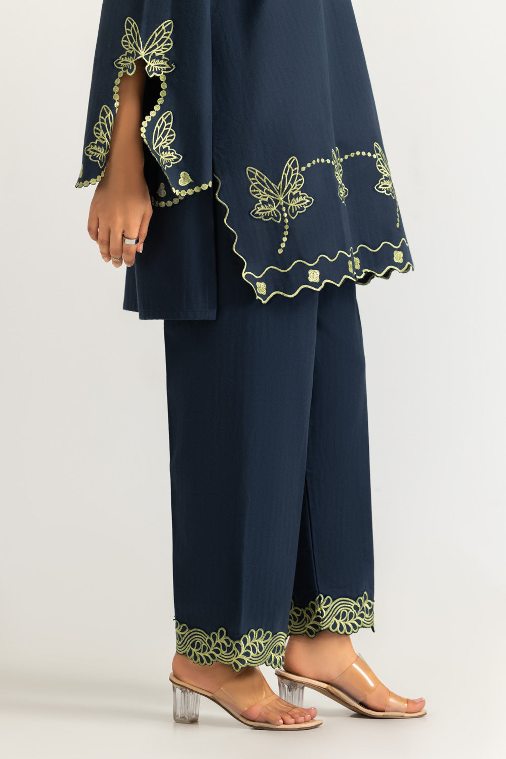 Herringbone Embroidered Shirt Trouser