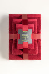 Hibiscus Combed Towel 6pcs Set
