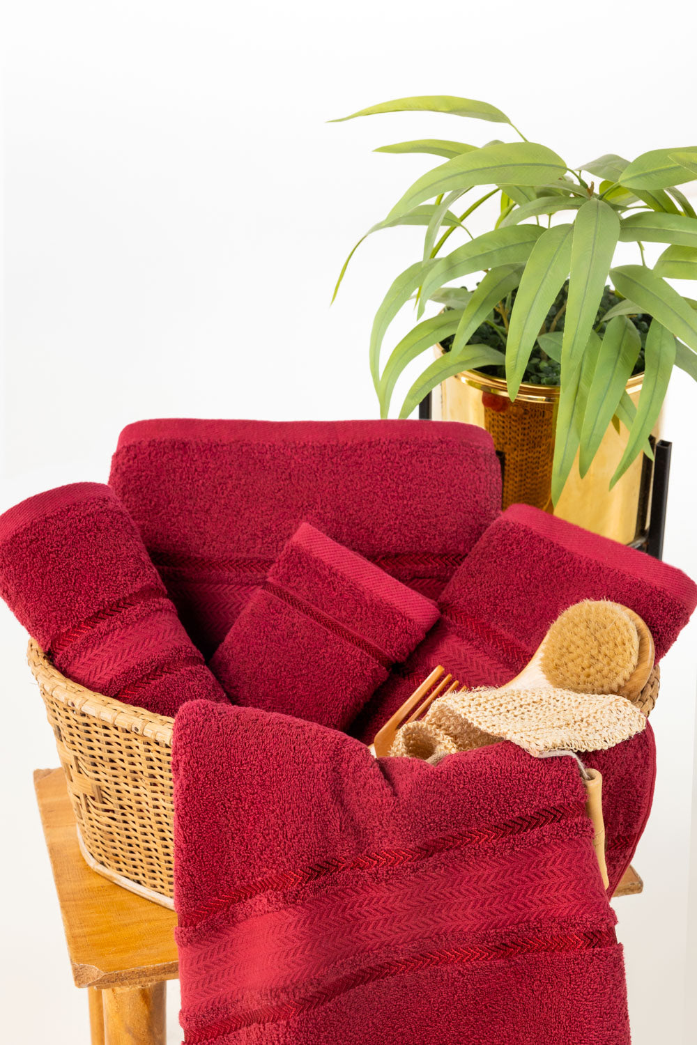 Hibiscus Combed Towel 6pcs Set