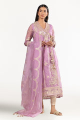 3 Piece Organza Embroidered Suit ILP-23-172