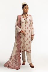 3 Piece Jacquard Unstitched Suit with Dupatta and Inner JD-42003