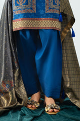 3 Piece Embroidered Linen Suit with Jacquard Dupatta SP-52096