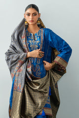 3 Piece Embroidered Linen Suit with Jacquard Dupatta SP-52096