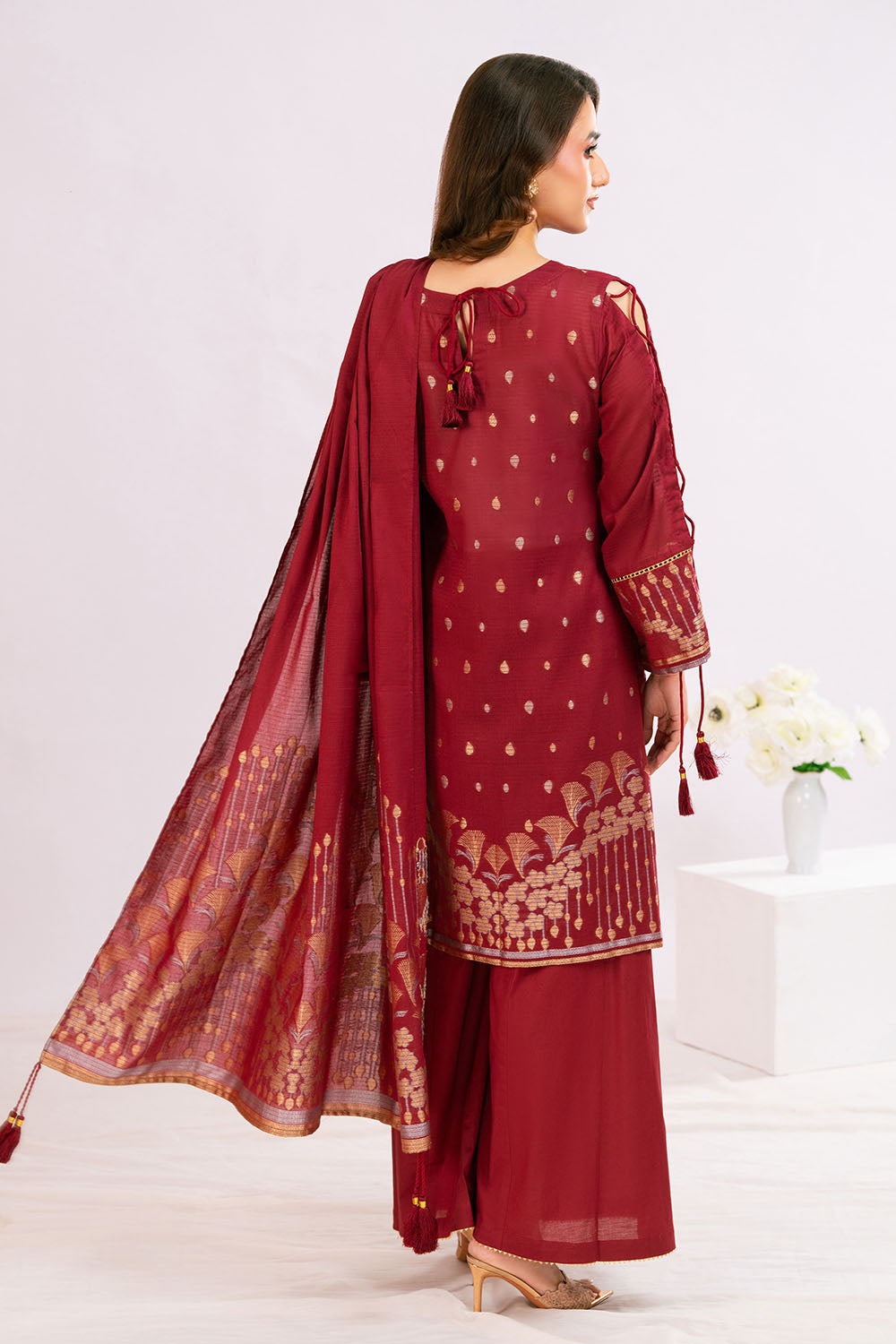 3 Piece Jacquard Suit with Dupatta MJ-52031