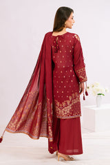 3 Piece Jacquard Suit with Dupatta MJ-52031