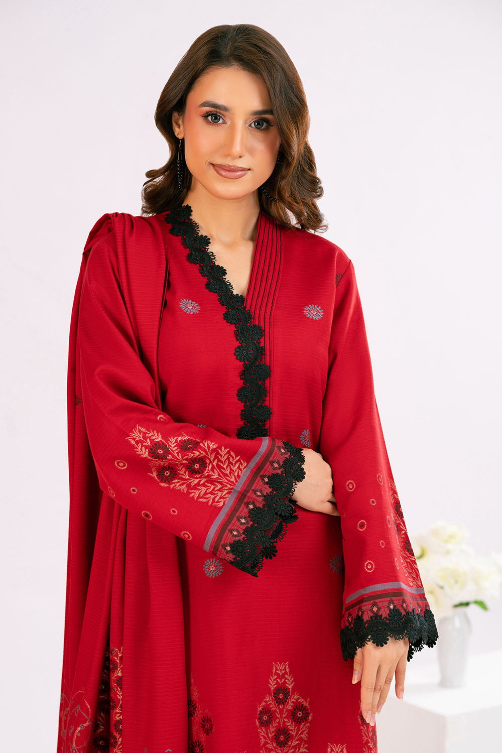 3 Piece Jacquard Suit with Dupatta MJ-52065