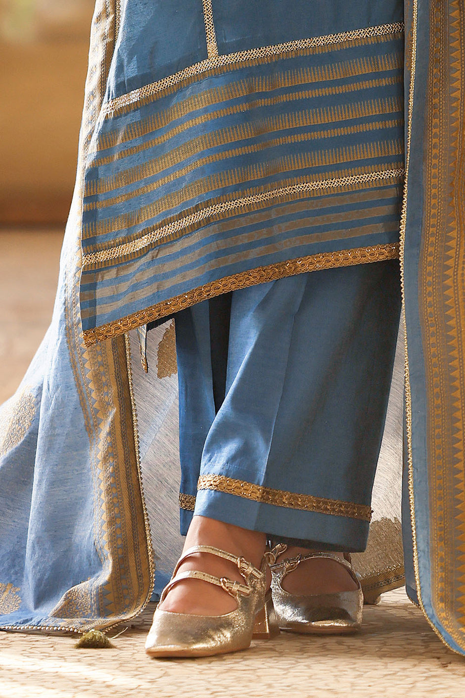 3 Piece Jacquard Suit with Jacquard Dupatta