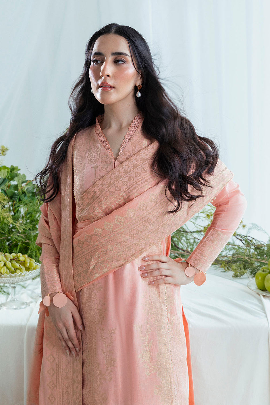 3 Piece Jacquard Suit with Dupatta