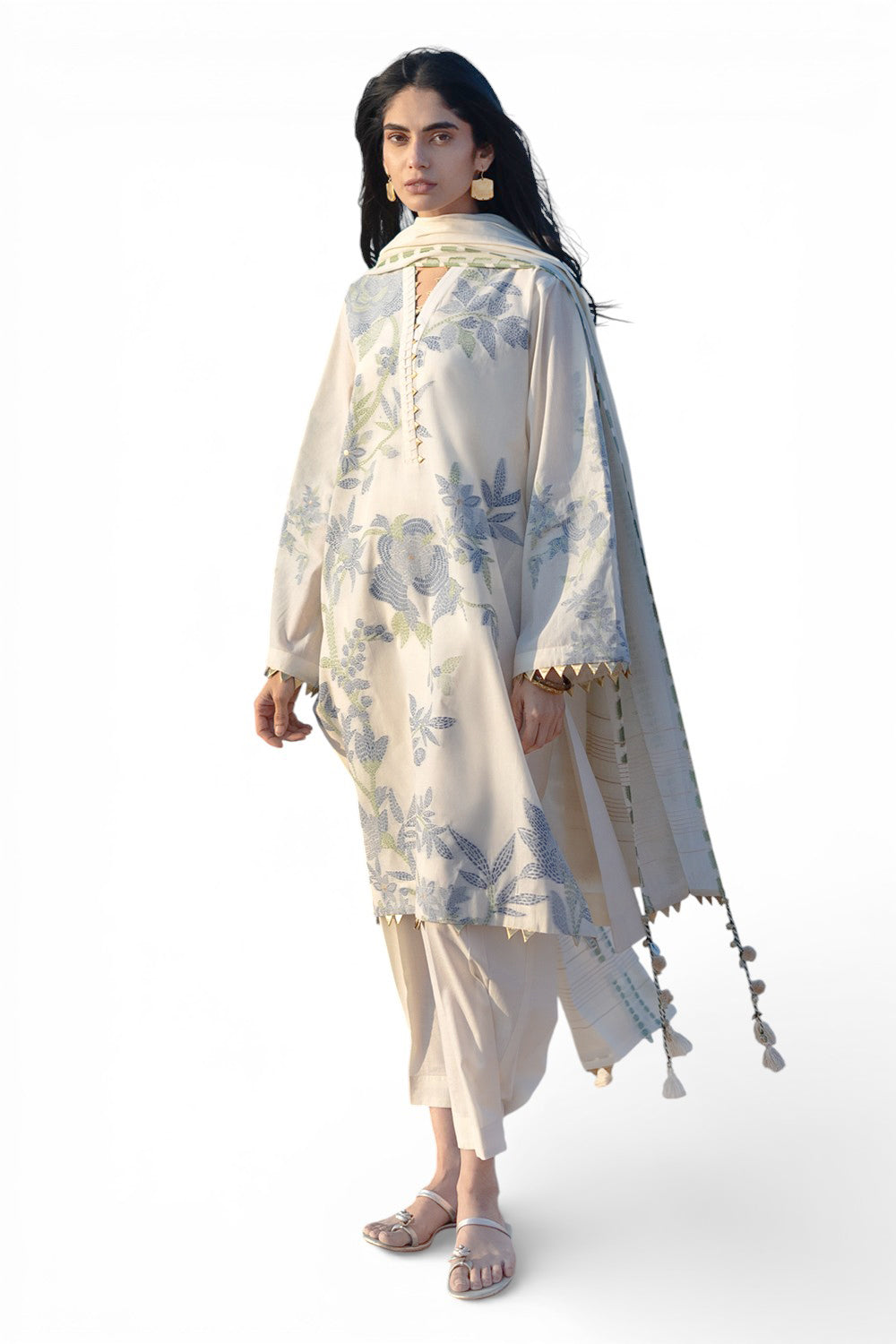 3 Piece Jacquard Suit with Jacquard Dupatta MJ-52020