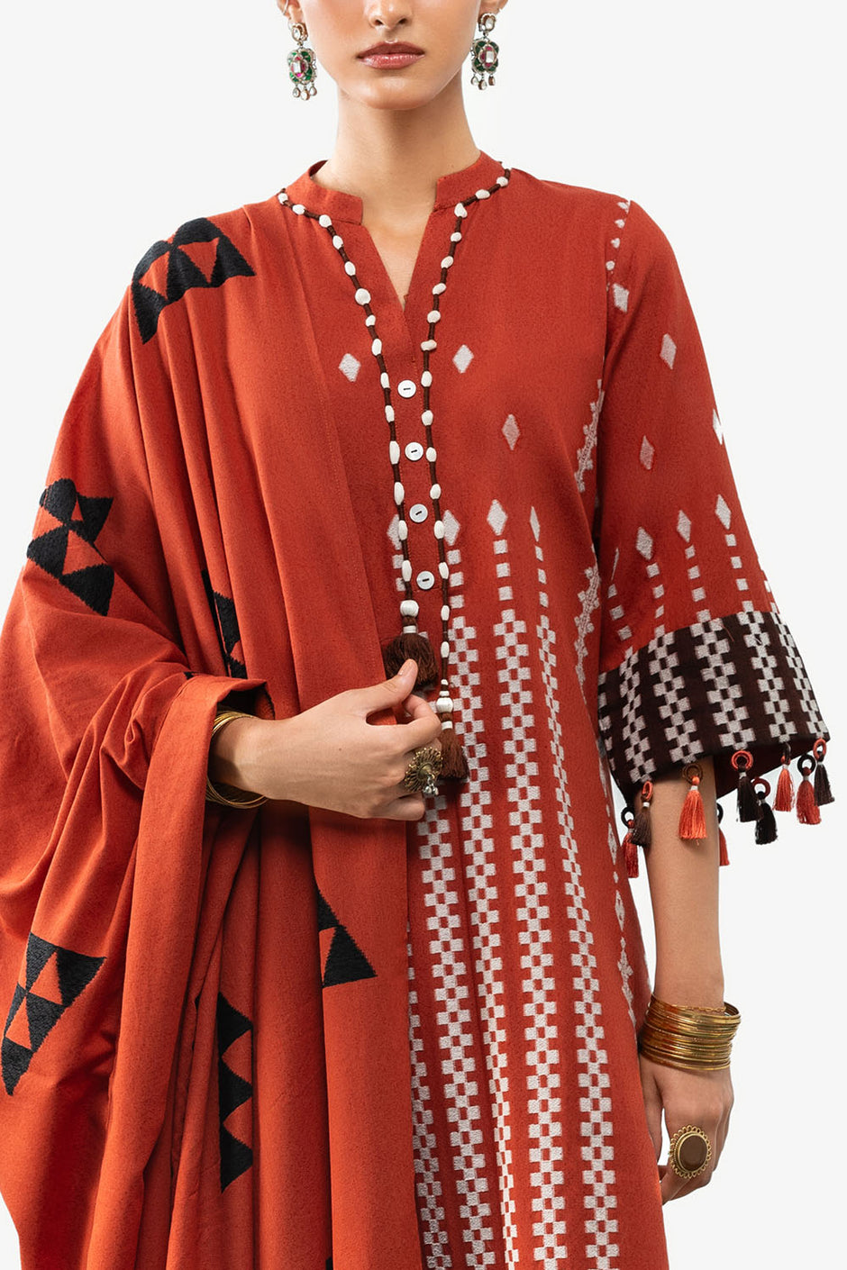 3 Piece Jacquard Suit with Dupatta MJ-52027