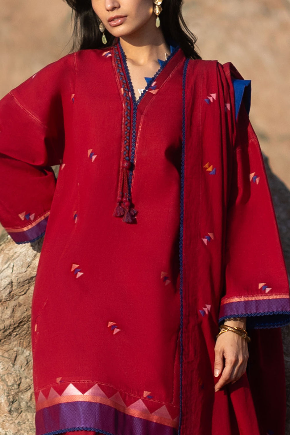 3 Piece Jacquard Suit with Jacquard Dupatta