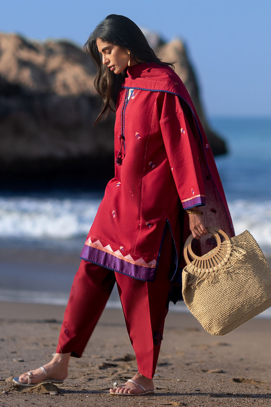 3 Piece Jacquard Suit with Jacquard Dupatta
