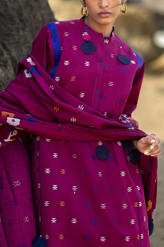 3 Piece Jacquard Suit with Jacquard Dupatta MJ-62002