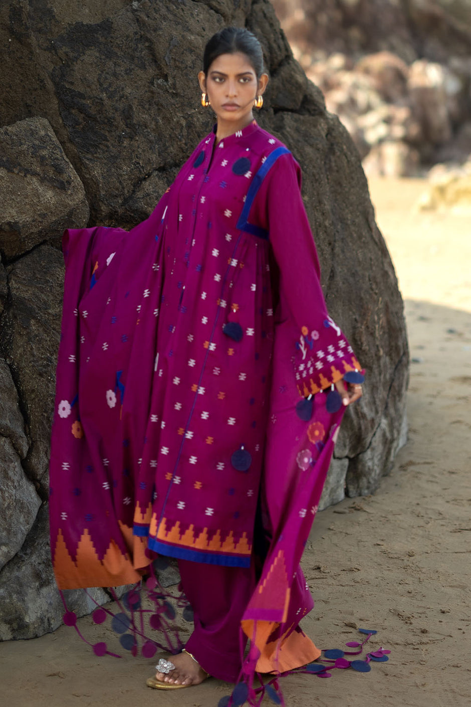 3 Piece Jacquard Suit with Jacquard Dupatta