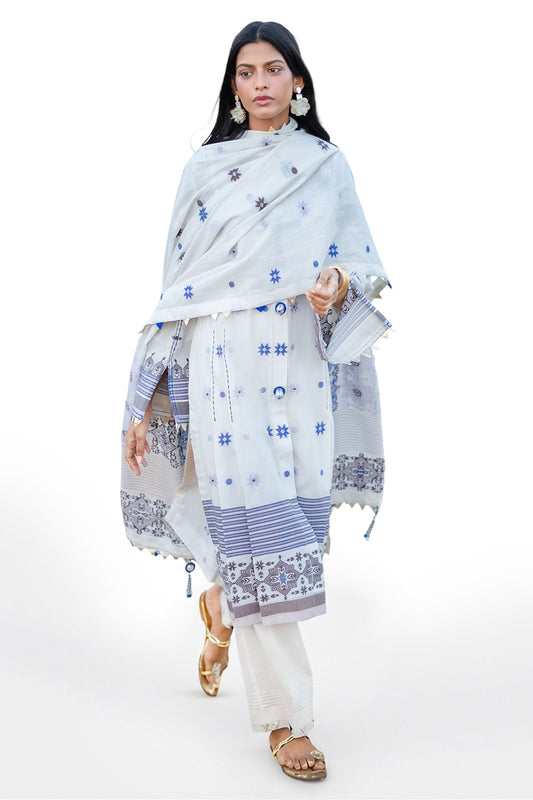 3 Piece Jacquard Suit with Jacquard Dupatta MJ-62003