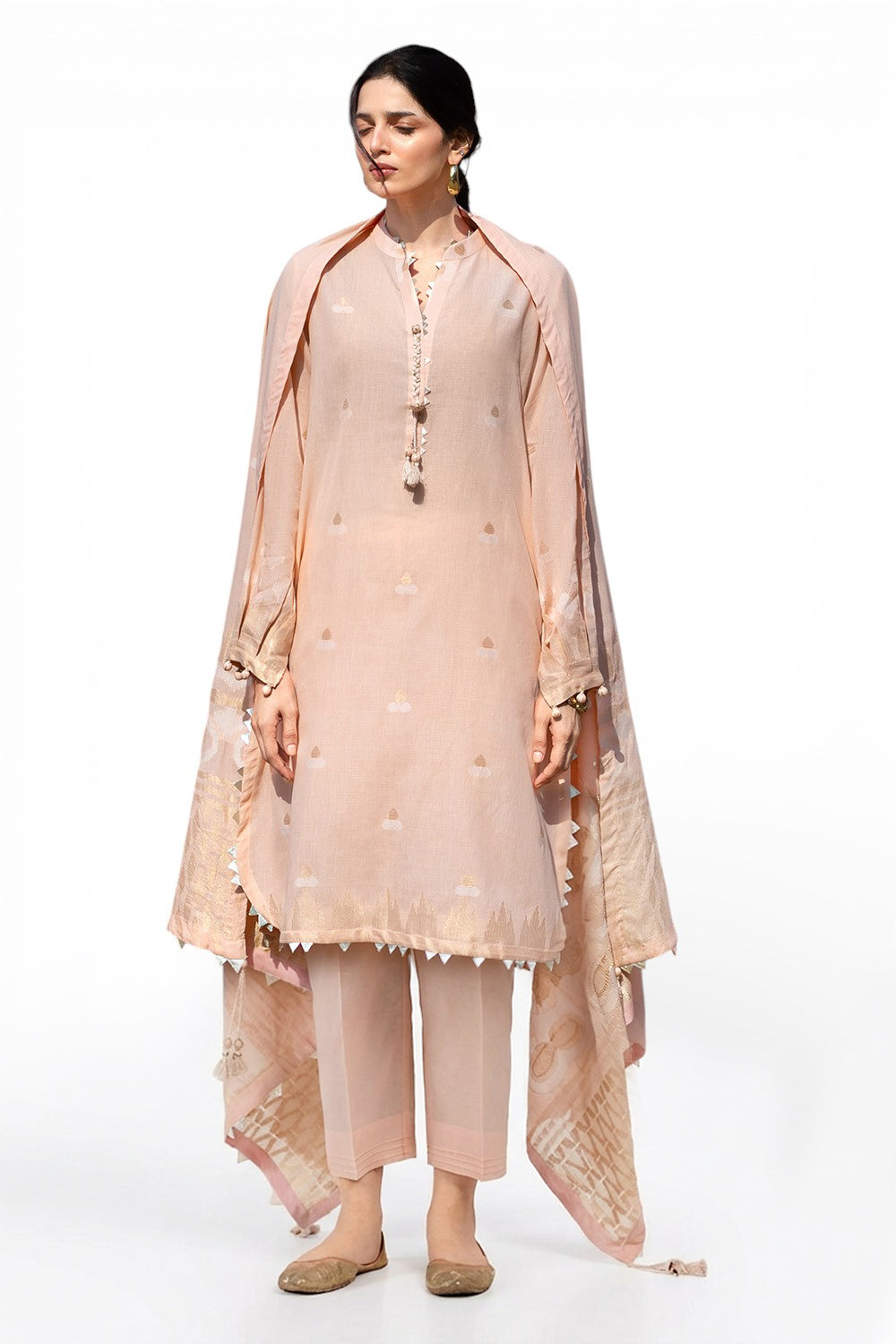 3 Piece Jacquard Suit with Jacquard Dupatta MJ-62005