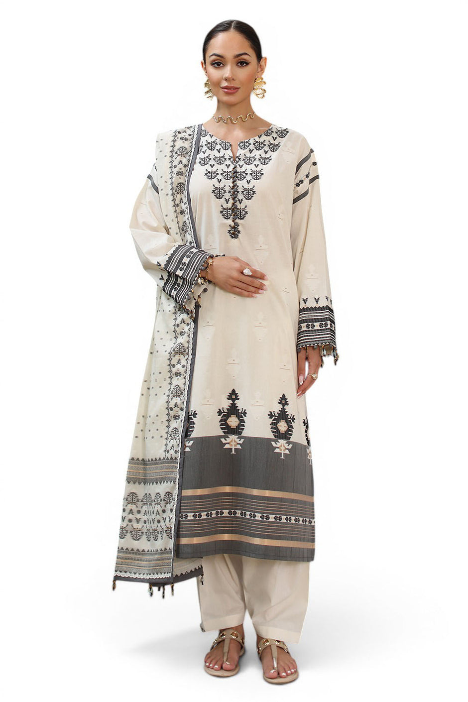 3 Piece Jacquard Suit