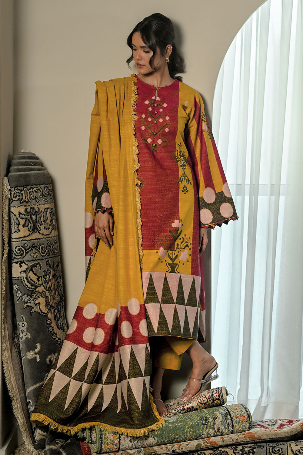 3 Piece Jacquard Suit