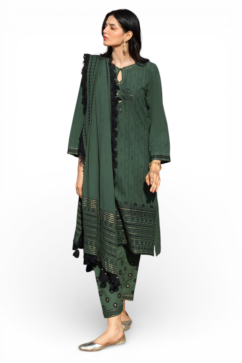 3 Piece Jacquard Suit