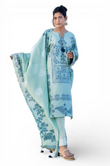 3 Piece Jacquard Suit with Jacquard Dupatta MJ-62007