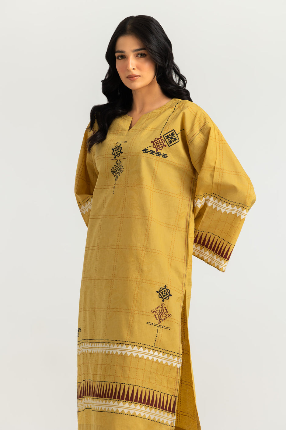 Jacquard Block Printed Shirt And Trouser