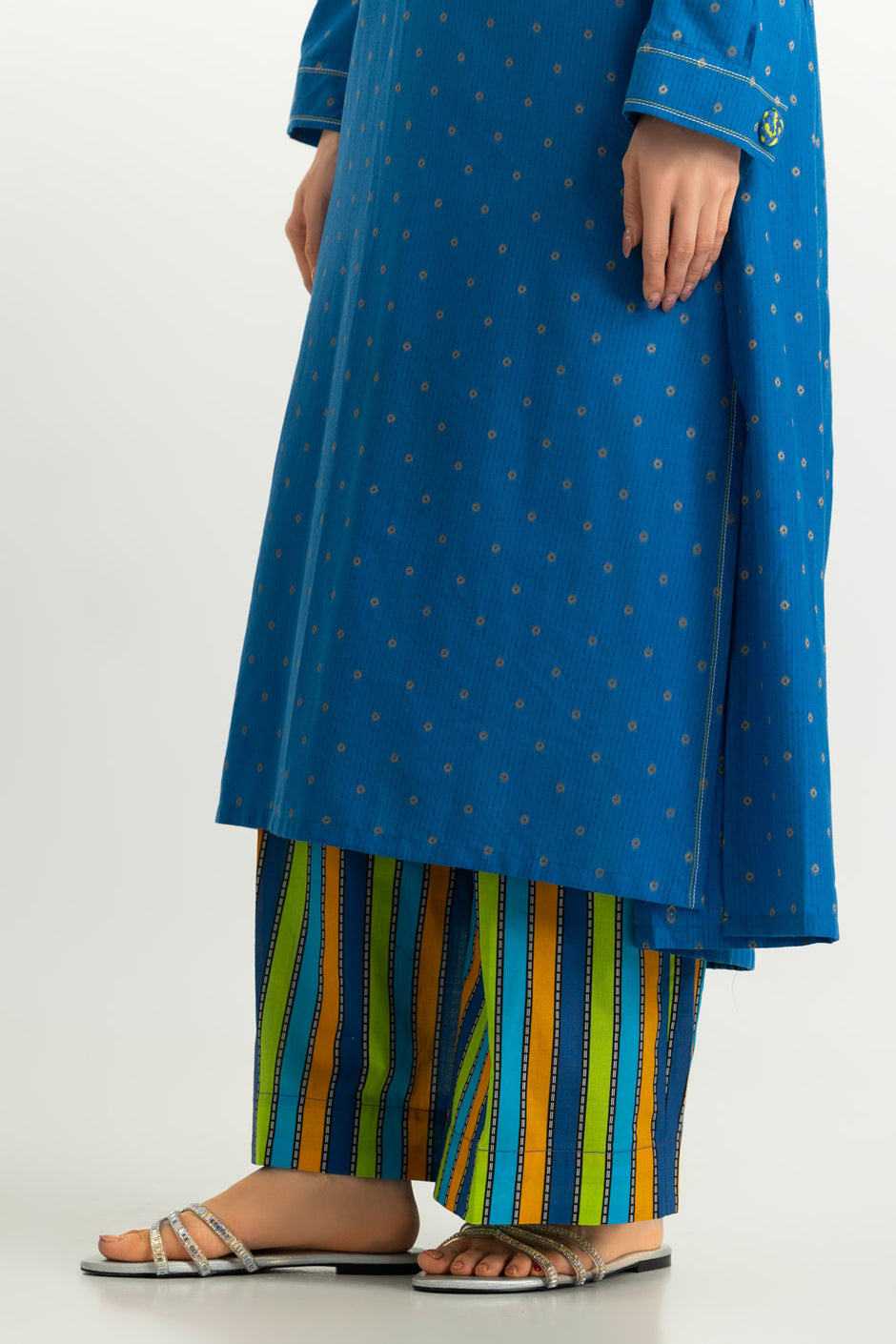 Jacquard Dyed Shirt And Printed Trouser