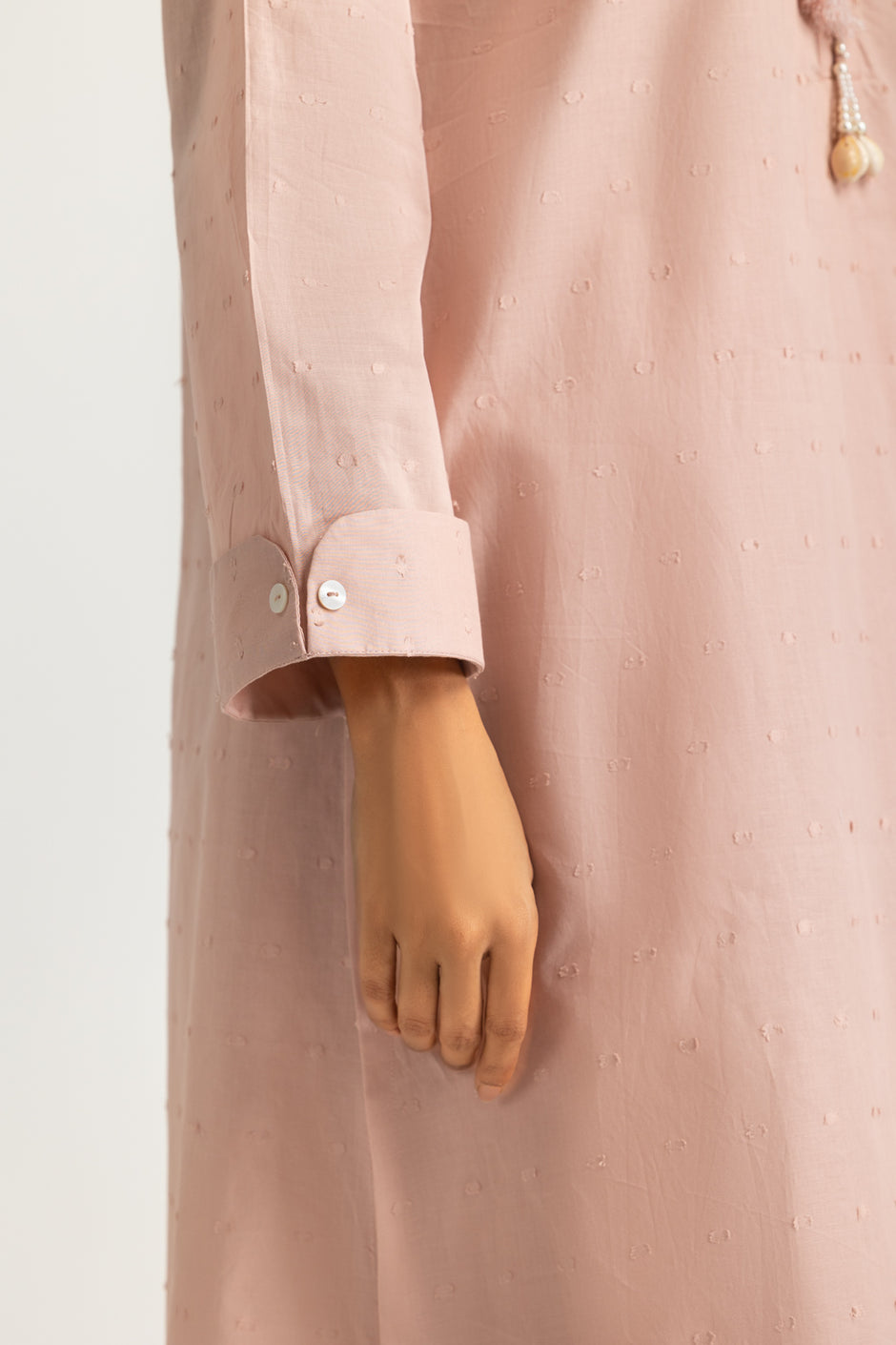 Jacquard Embellished Shirt And Dyed Trouser