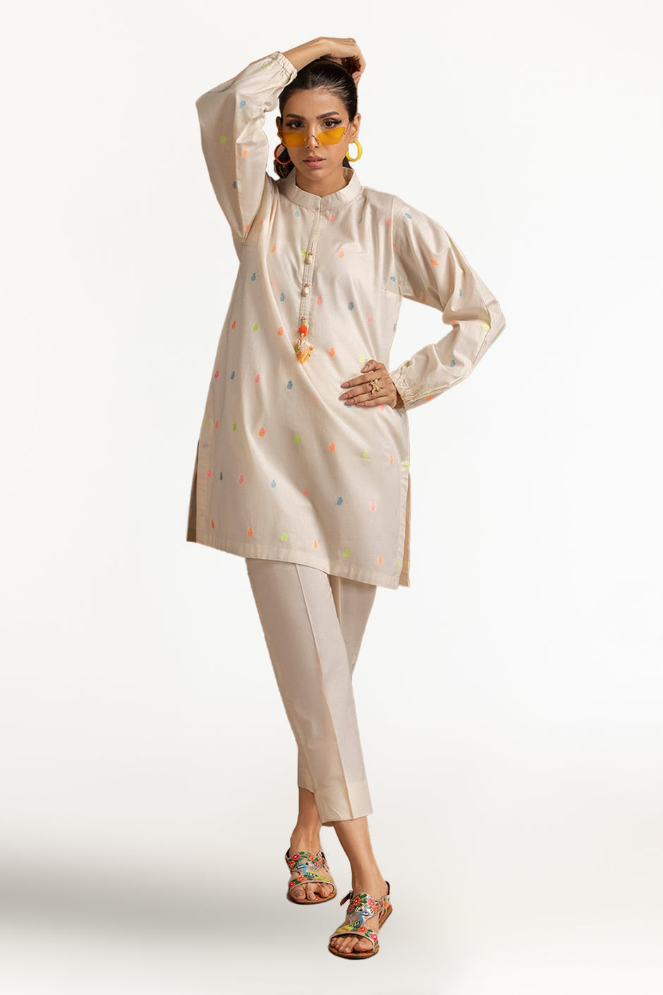 Jacquard Embellished Tunic